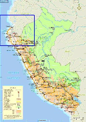 mapa de Peru em espanhol