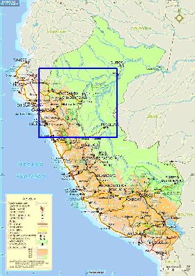 mapa de Peru em espanhol