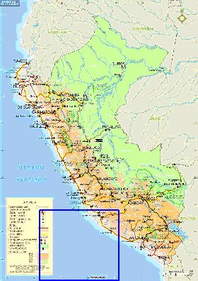 mapa de Peru em espanhol