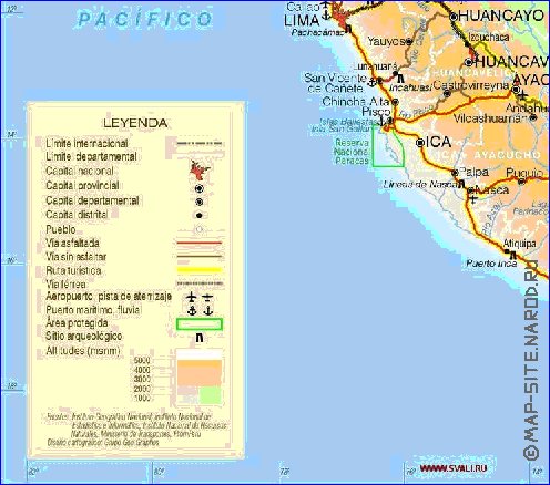 carte de Perou en espagnol