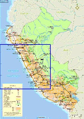 mapa de Peru em espanhol