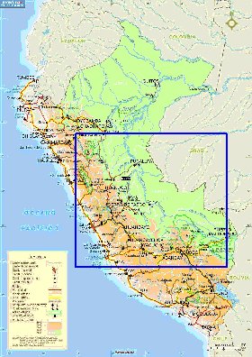 mapa de Peru em espanhol