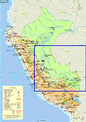 mapa de Peru em espanhol