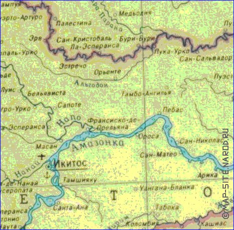 Fisica mapa de Peru