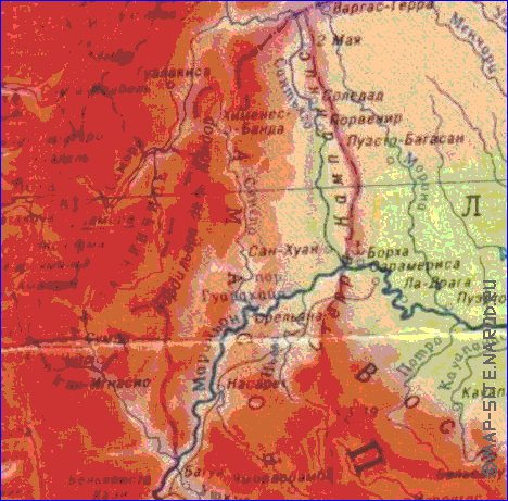 Fisica mapa de Peru