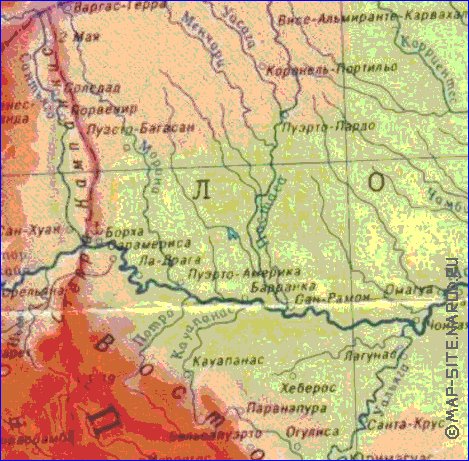 Fisica mapa de Peru