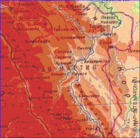 Fisica mapa de Peru