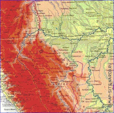 Fisica mapa de Peru