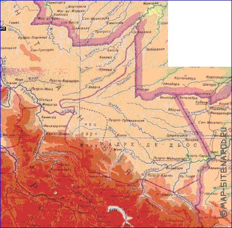 Fisica mapa de Peru