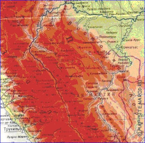 Fisica mapa de Peru