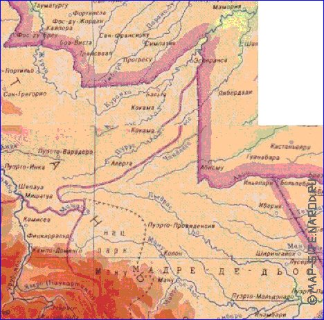 Fisica mapa de Peru