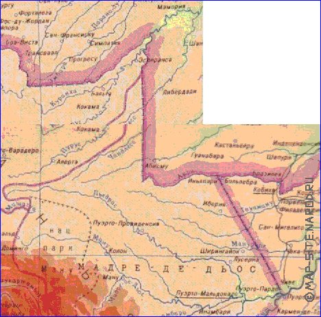 Fisica mapa de Peru