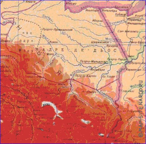 Fisica mapa de Peru