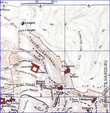 mapa de Perugia