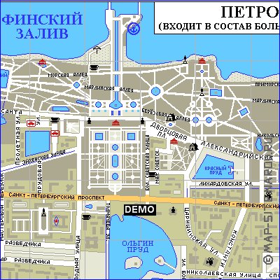 carte de Peterhof