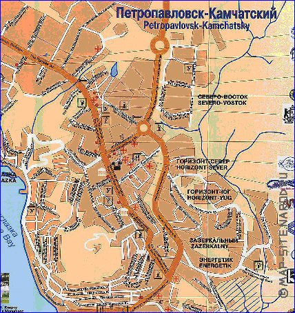carte de Petropavlovsk-Kamtchatski