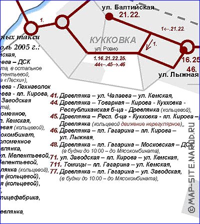 Transport carte de Petrozavodsk