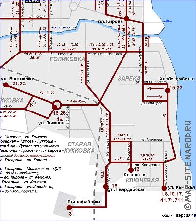 Transport carte de Petrozavodsk