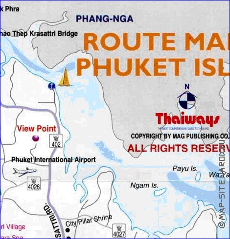 carte de Province de Phuket en anglais