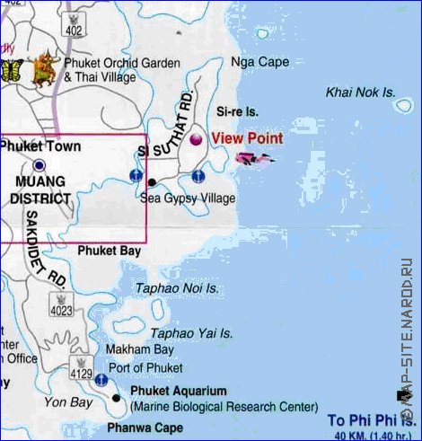 carte de Province de Phuket en anglais