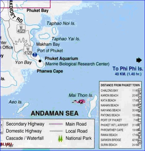 carte de Province de Phuket en anglais