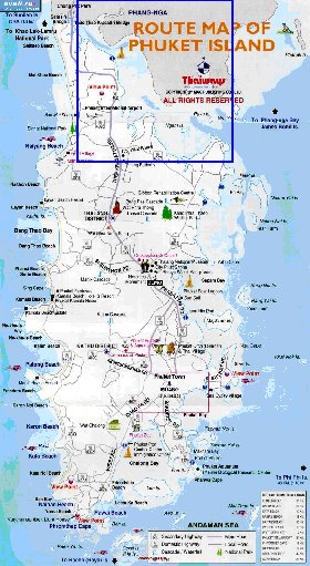 carte de Province de Phuket en anglais