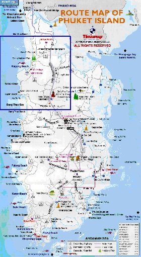 carte de Province de Phuket en anglais