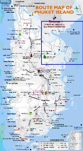 carte de Province de Phuket en anglais