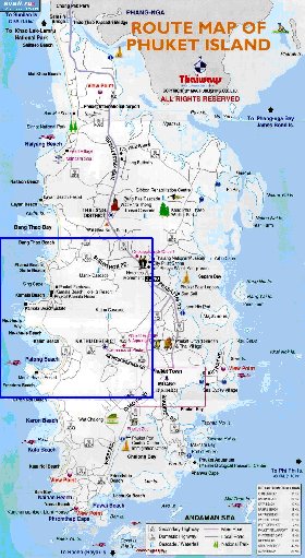 carte de Province de Phuket en anglais