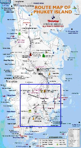 carte de Province de Phuket en anglais