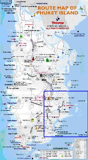 carte de Province de Phuket en anglais