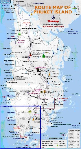 carte de Province de Phuket en anglais