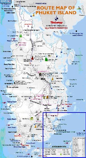 carte de Province de Phuket en anglais