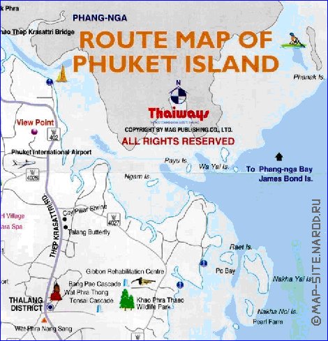 carte de Province de Phuket en anglais