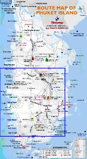 carte de Province de Phuket en anglais