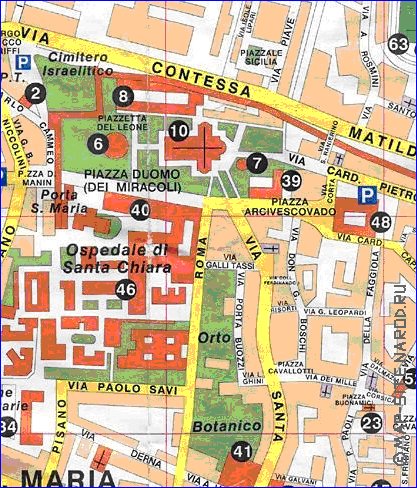 mapa de Pisa