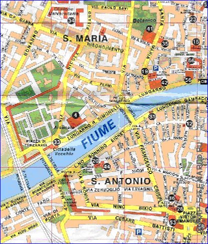 carte de Pise