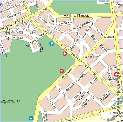 mapa de Plovdiv
