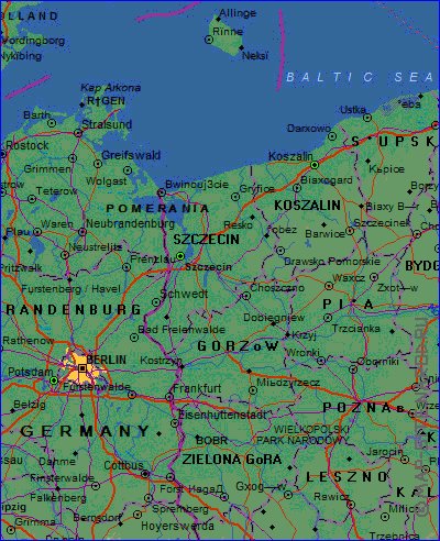 Administratives carte de Pologne en anglais