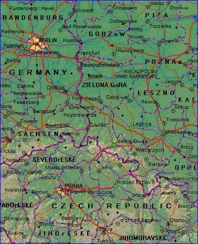 Administrativa mapa de Polonia em ingles