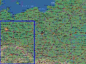 Administrativa mapa de Polonia em ingles