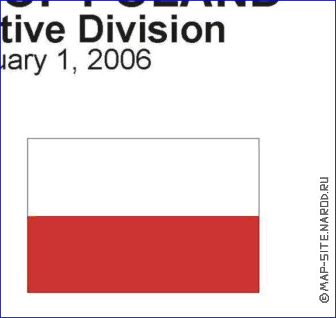 Administrativa mapa de Polonia em polones