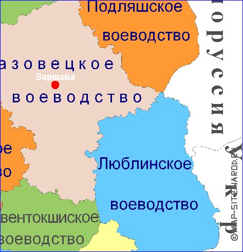 Administrativa mapa de Polonia