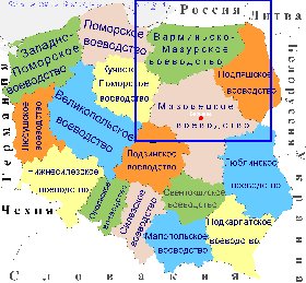 Administratives carte de Pologne