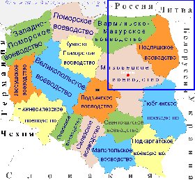 Administrativa mapa de Polonia