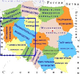 Administratives carte de Pologne