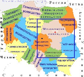 Administrativa mapa de Polonia