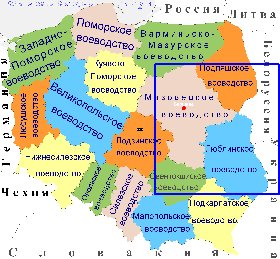 Administrativa mapa de Polonia