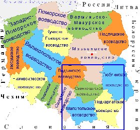 Administrativa mapa de Polonia