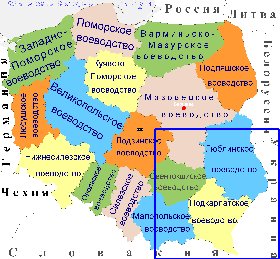 Administrativa mapa de Polonia